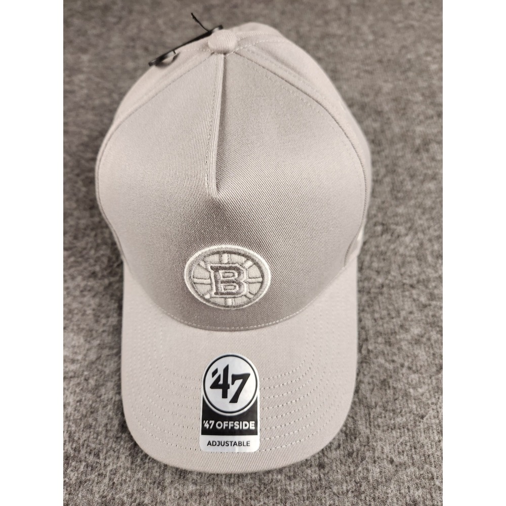 Boston Bruins '47 Foundational Offside DT Hat Gray Tonal Logo Adjustable NWT